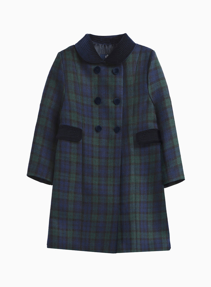 Classic Coat in Navy Plaid