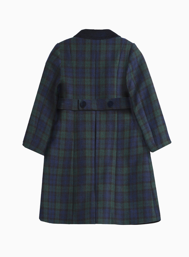 Classic Coat in Navy Plaid