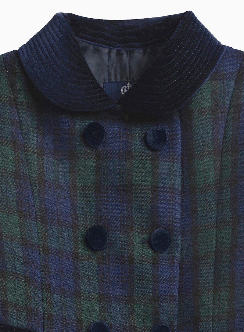Classic Coat in Navy Plaid