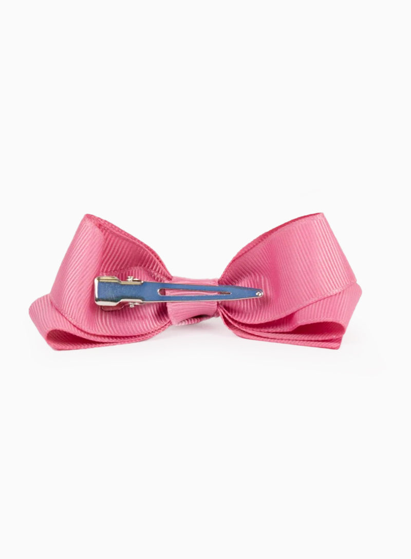 Large Bow Hair Clip in Dusky Pink