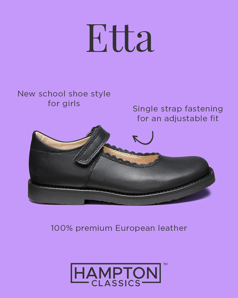 Hampton Classics Etta School Shoes in Black