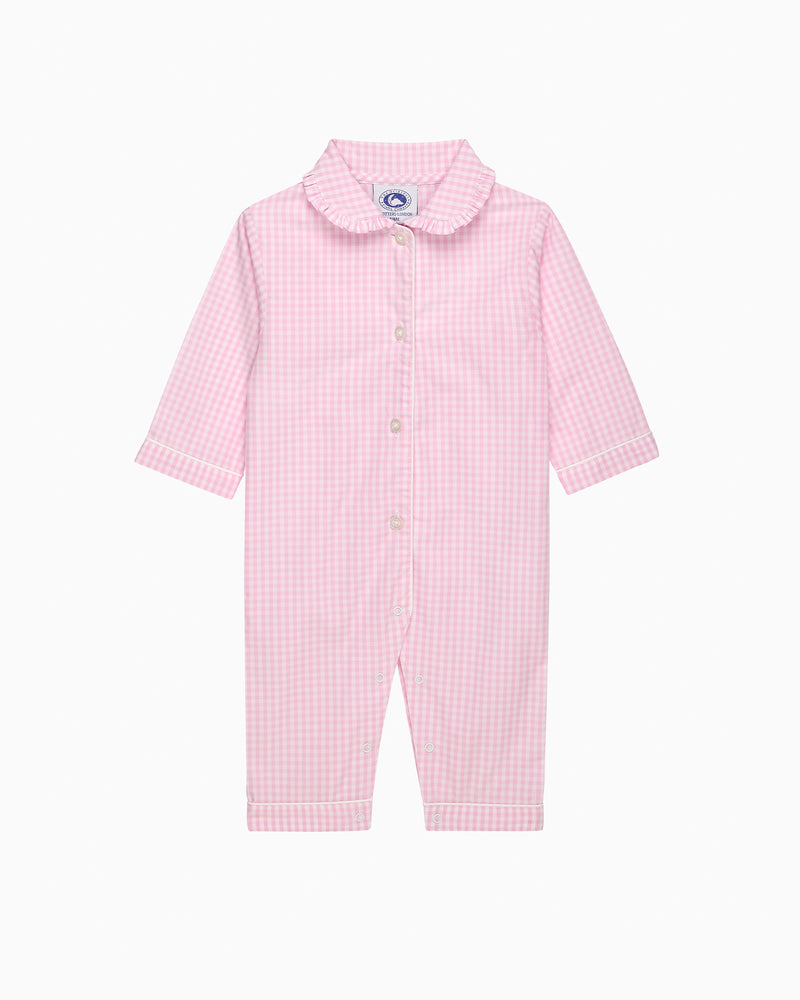 Gingham Frill Collar All-In-One