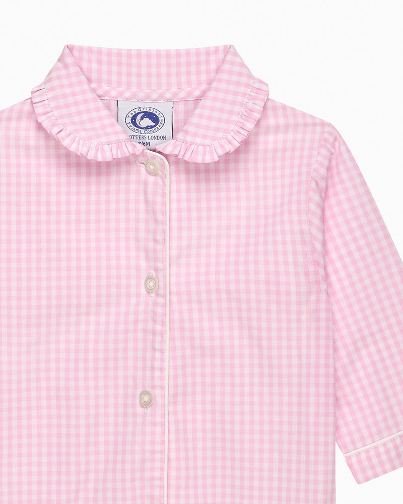 Gingham Frill Collar All-In-One