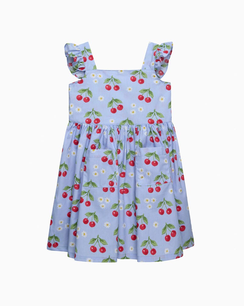 Adelina Summer Dress in Cherry & Daisy