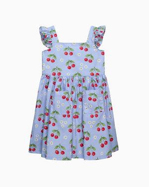 Adelina Summer Dress in Cherry & Daisy