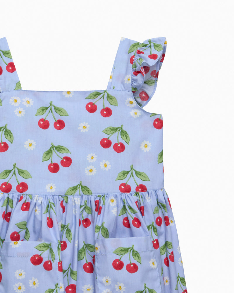 Adelina Summer Dress in Cherry & Daisy