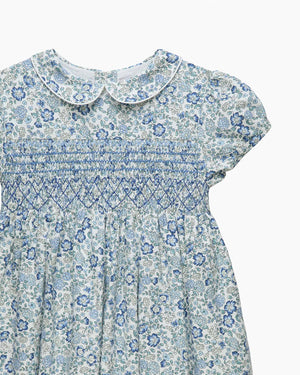 Confiture Dress Arabella Floral Smocked Dress in Blue