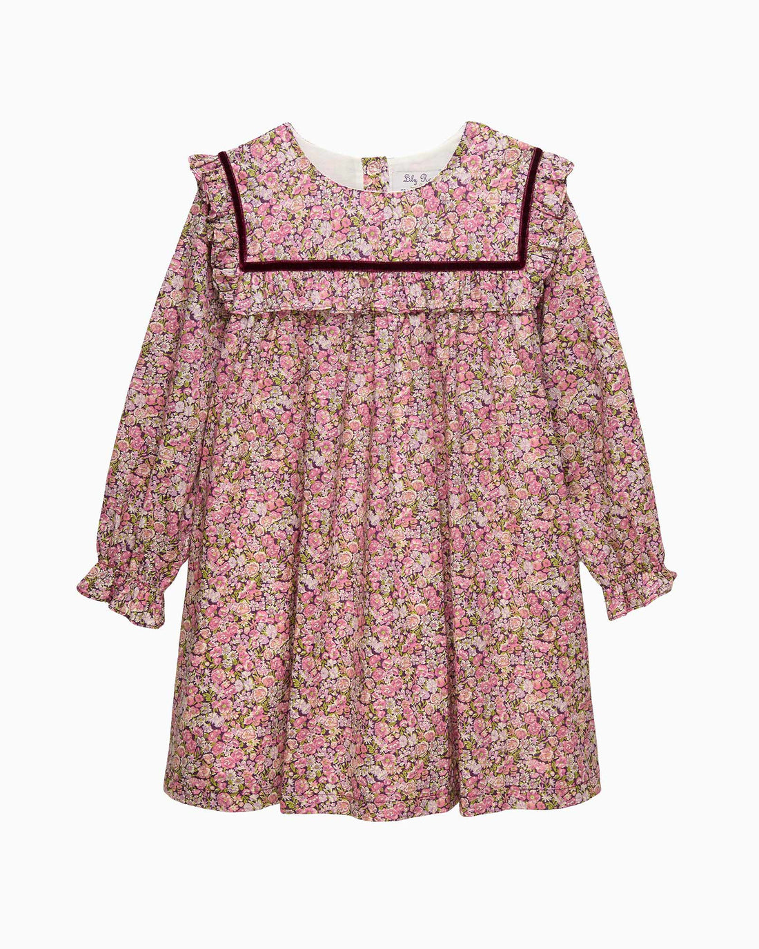 Lily Rose Dress Floral Ruffle Dress in Chive