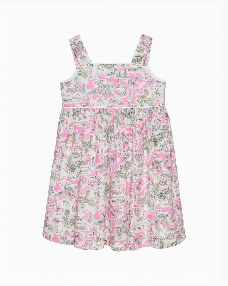 Lily Rose Dress Holiday Scenes Bow Sundress