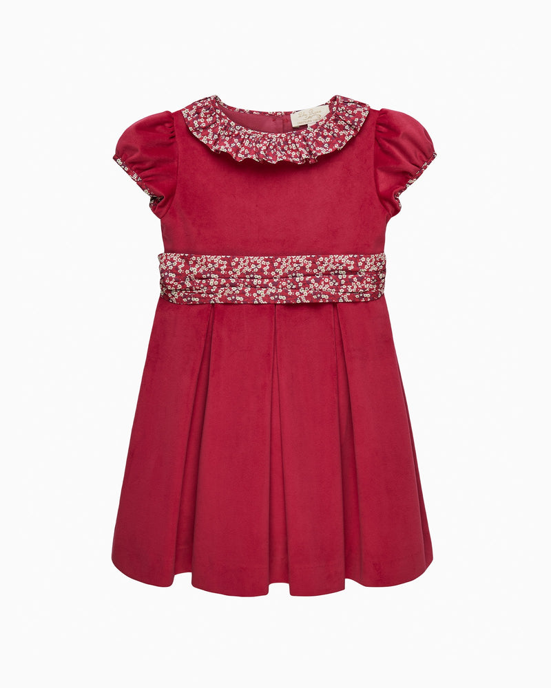Lily Rose Gold Dress Velvet Party Dress in Red Misti Valeria