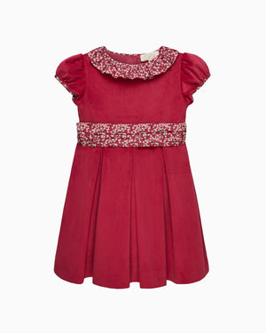 Lily Rose Gold Dress Velvet Party Dress in Red Misti Valeria