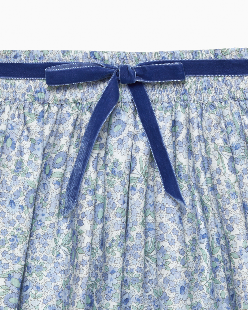 Arabella Floral Skirt in Blue