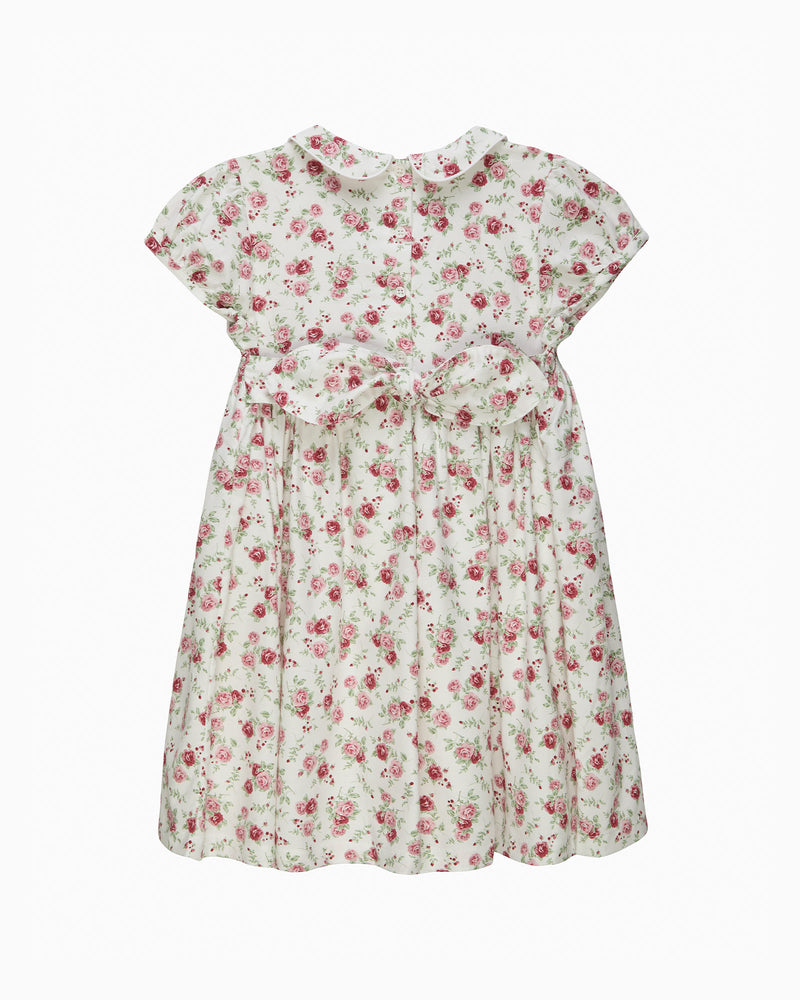 Arabella Rose Floral Smocked Dress in Pink