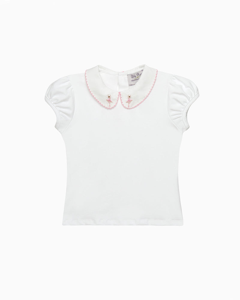 Confiture Top Ballerina Embroidered Jersey Top