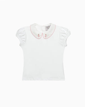 Confiture Top Ballerina Embroidered Jersey Top