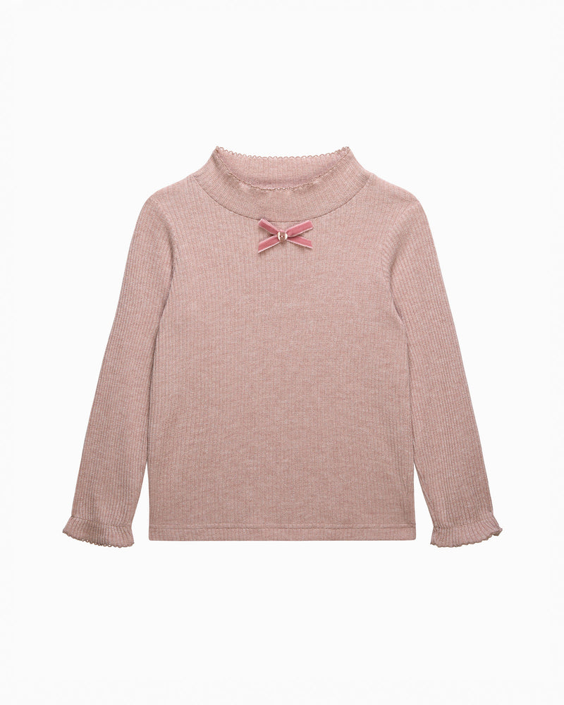 Button & Bow Sparkle Knitted Top