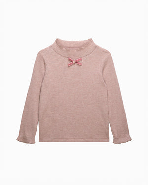 Button & Bow Sparkle Knitted Top