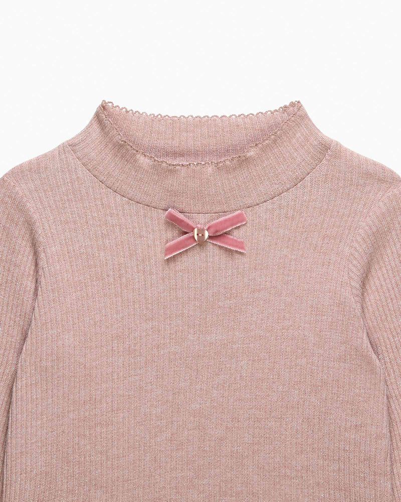 Button & Bow Sparkle Knitted Top