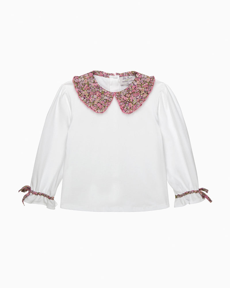 Lily Rose Top Pie Crust Jersey Top in Chive