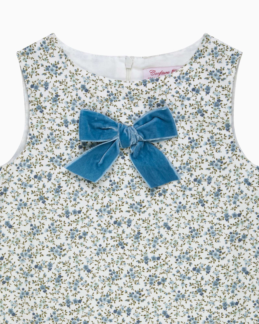 Confiture Dress Cord Ditsy Floral Pinafore in Blue