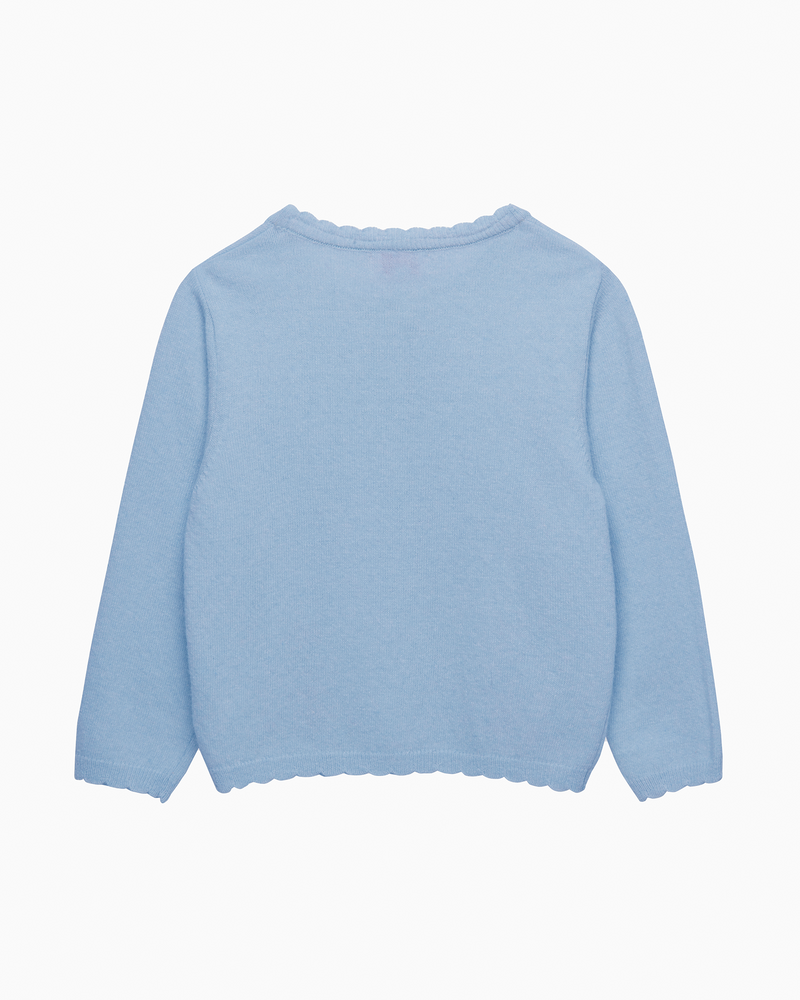 Duck and Bunny Cardigan in Cornflower