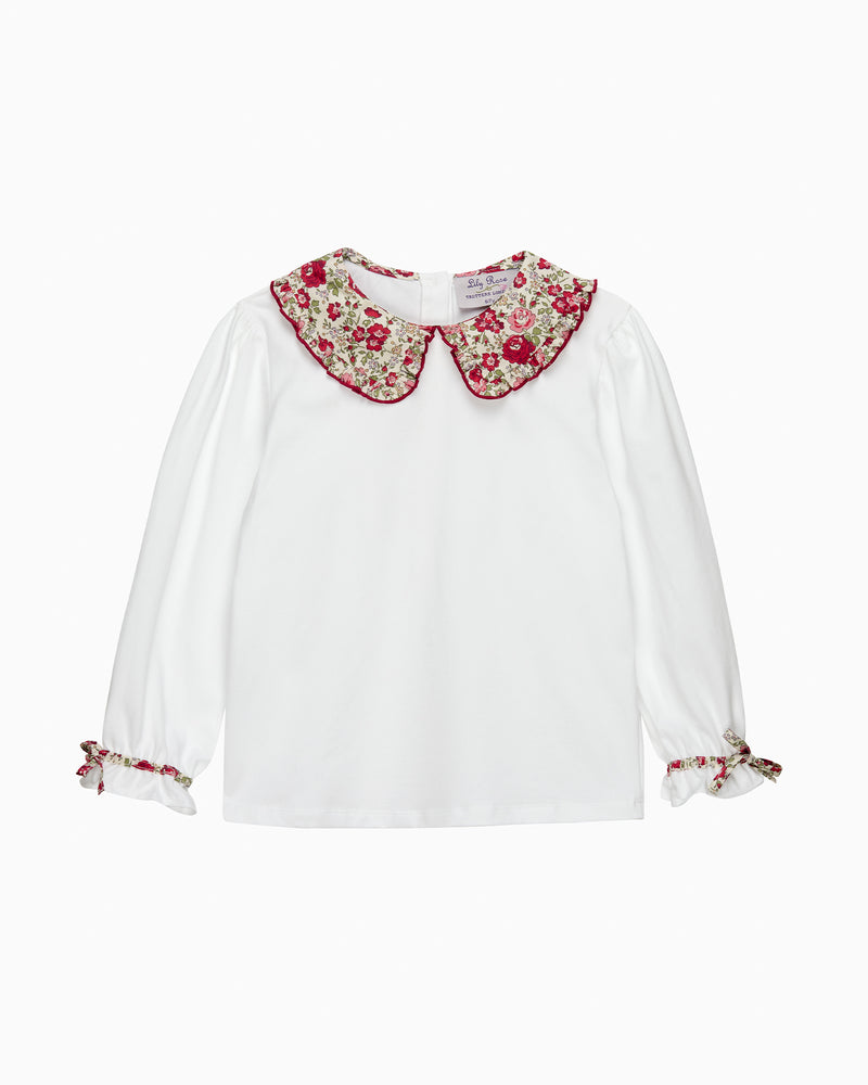 Pie Crust Jersey Blouse in Felicite