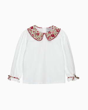 Pie Crust Jersey Blouse in Felicite