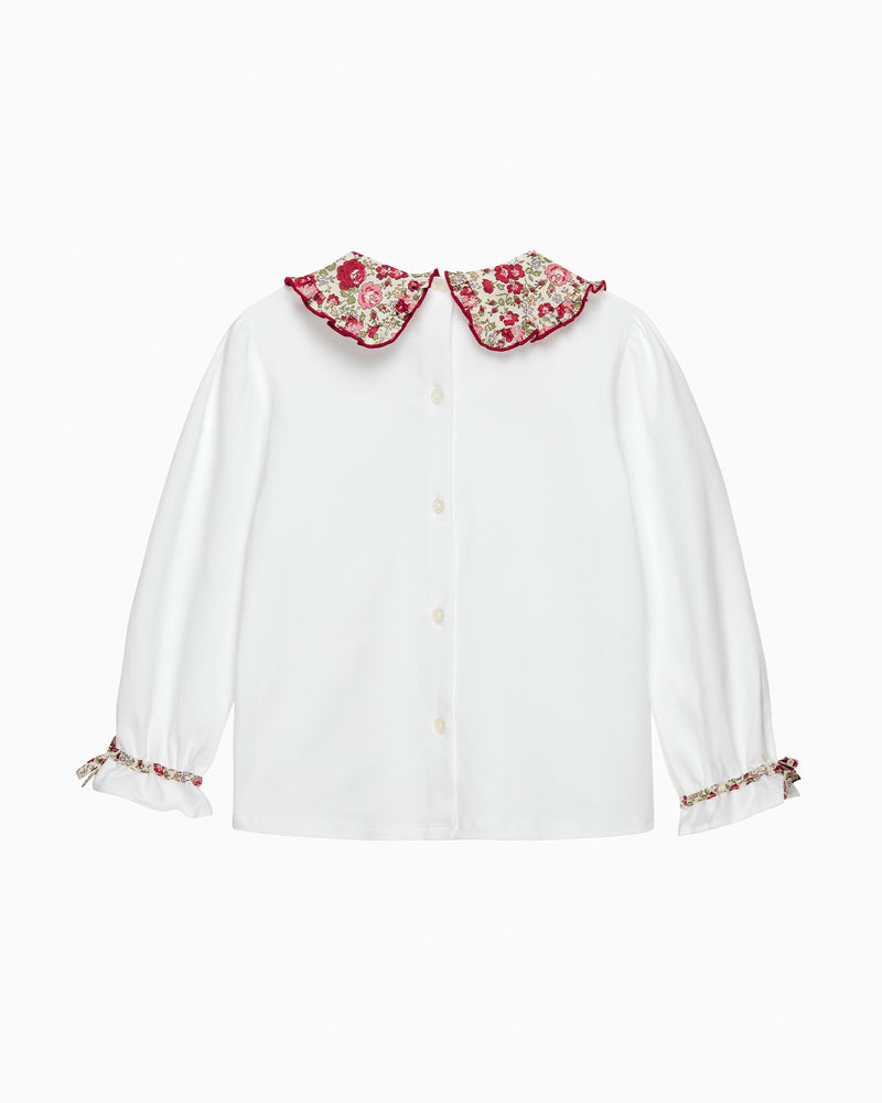 Pie Crust Jersey Blouse in Felicite