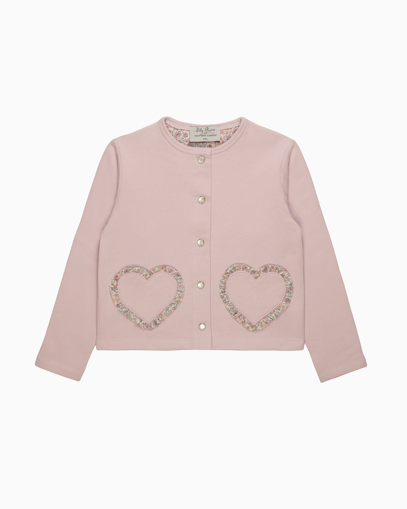 Frilly Heart Jersey Cardigan