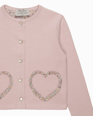 Frilly Heart Jersey Cardigan