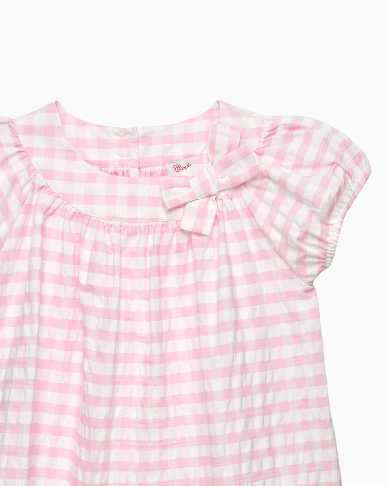 Confiture Top Gingham Puff Sleeve Top
