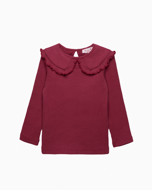 Grace Bow Top in Claret