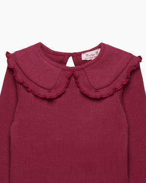Grace Bow Top in Claret