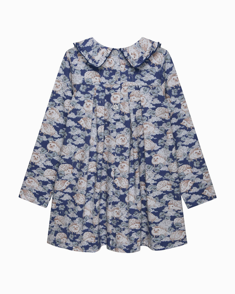 Hedgehog Jersey Dress in Navy