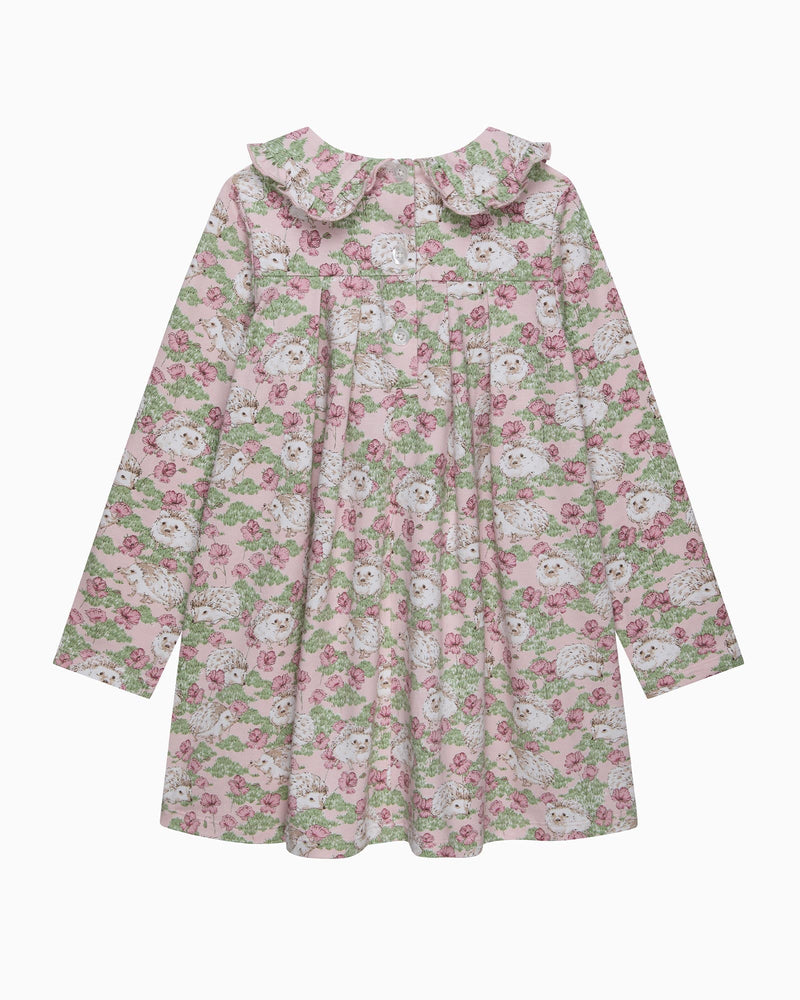 Hedgehog Jersey Dress in Pink