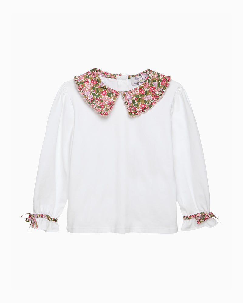 Pie Crust Jersey Blouse in Hedgerow