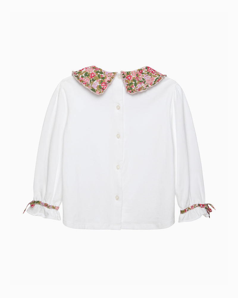 Pie Crust Jersey Blouse in Hedgerow