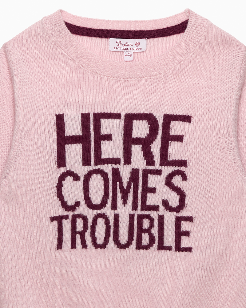 Here Comes Trouble Jumper in Pink