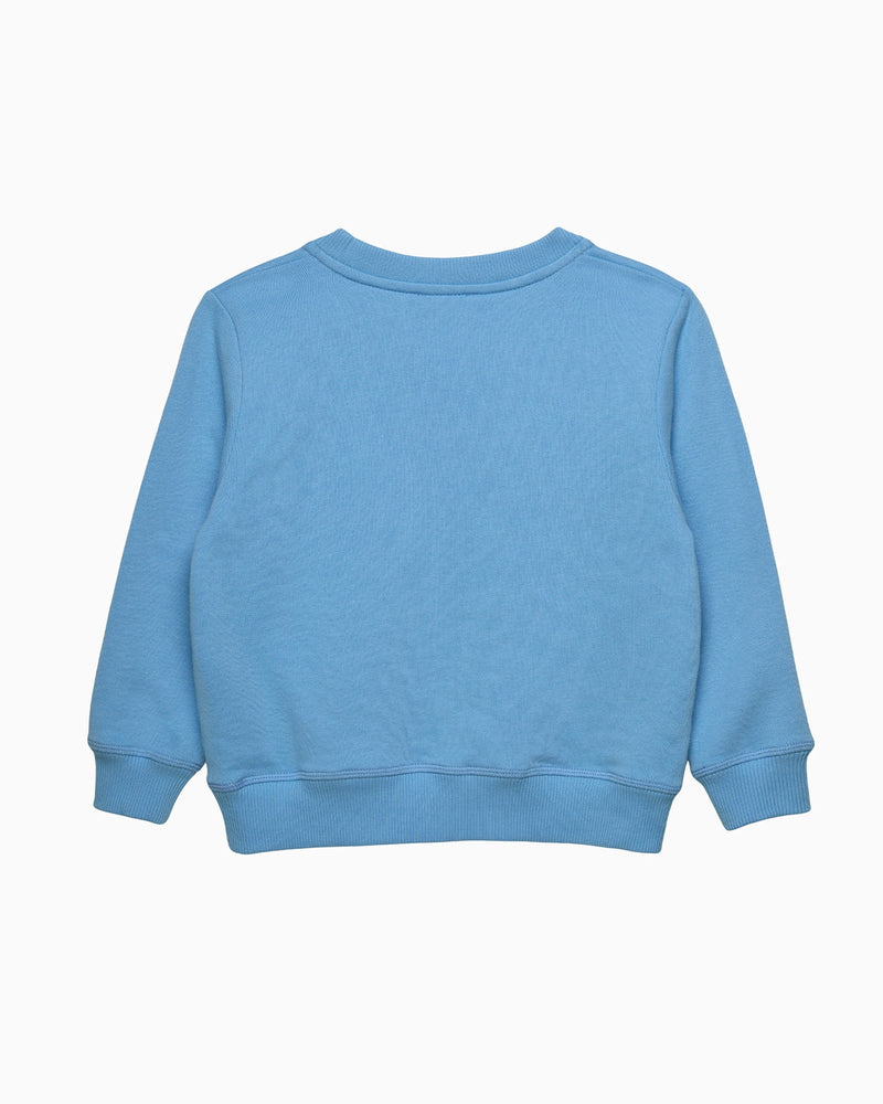 Women's Here Comes Trouble Sweatshirt in Blue/Pink