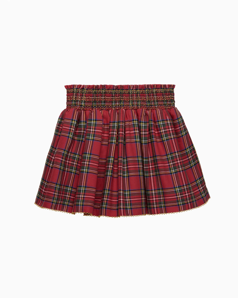 Isla Plaid Smocked Skirt