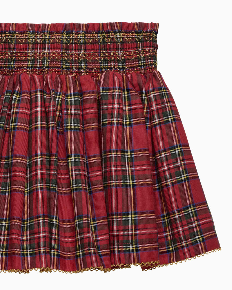 Isla Plaid Smocked Skirt