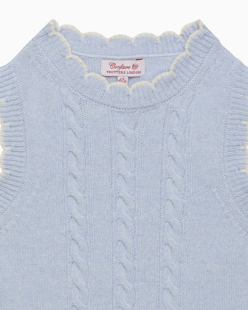 Knitted Tank Top in Blue