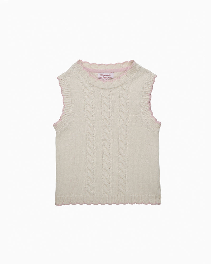 Knitted Tank Top in Ecru