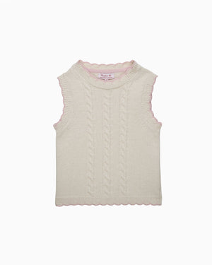 Knitted Tank Top in Ecru