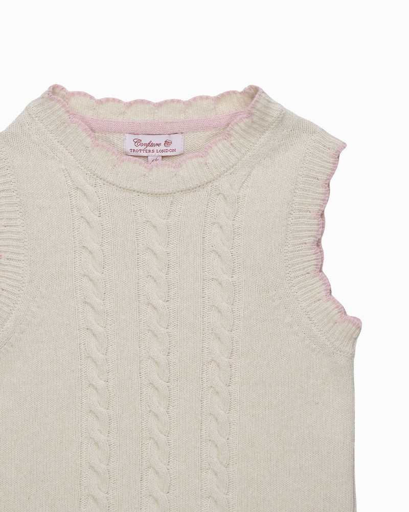 Knitted Tank Top in Ecru