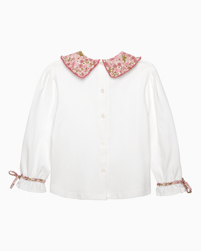 Pie Crust Jersey Top in Poppy & Daisy