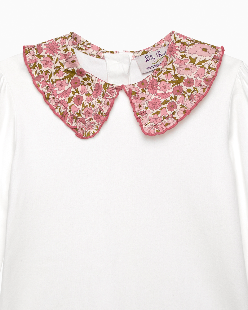 Pie Crust Jersey Top in Poppy & Daisy