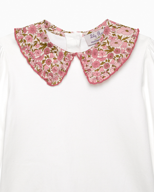 Pie Crust Jersey Top in Poppy & Daisy