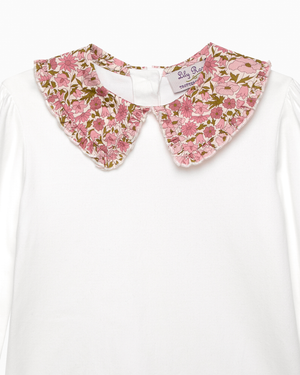Pie Crust Jersey Top in Poppy & Daisy