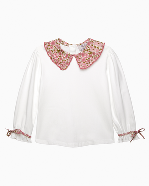 Pie Crust Jersey Top in Poppy & Daisy